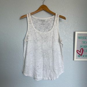 Old Navy L white burnout tank